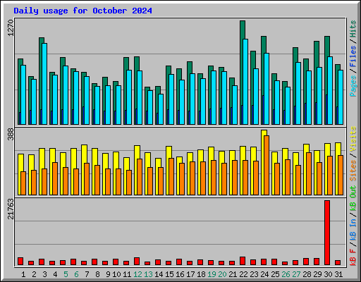 Daily usage for October 2024