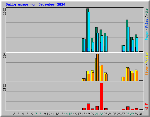 Daily usage for December 2024