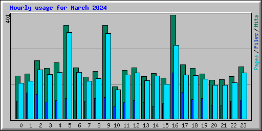 Hourly usage for March 2024