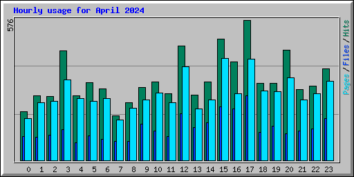 Hourly usage for April 2024