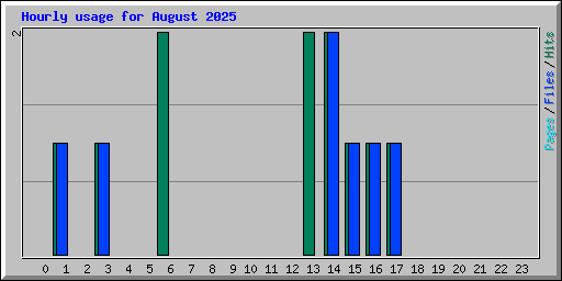 Hourly usage for August 2025